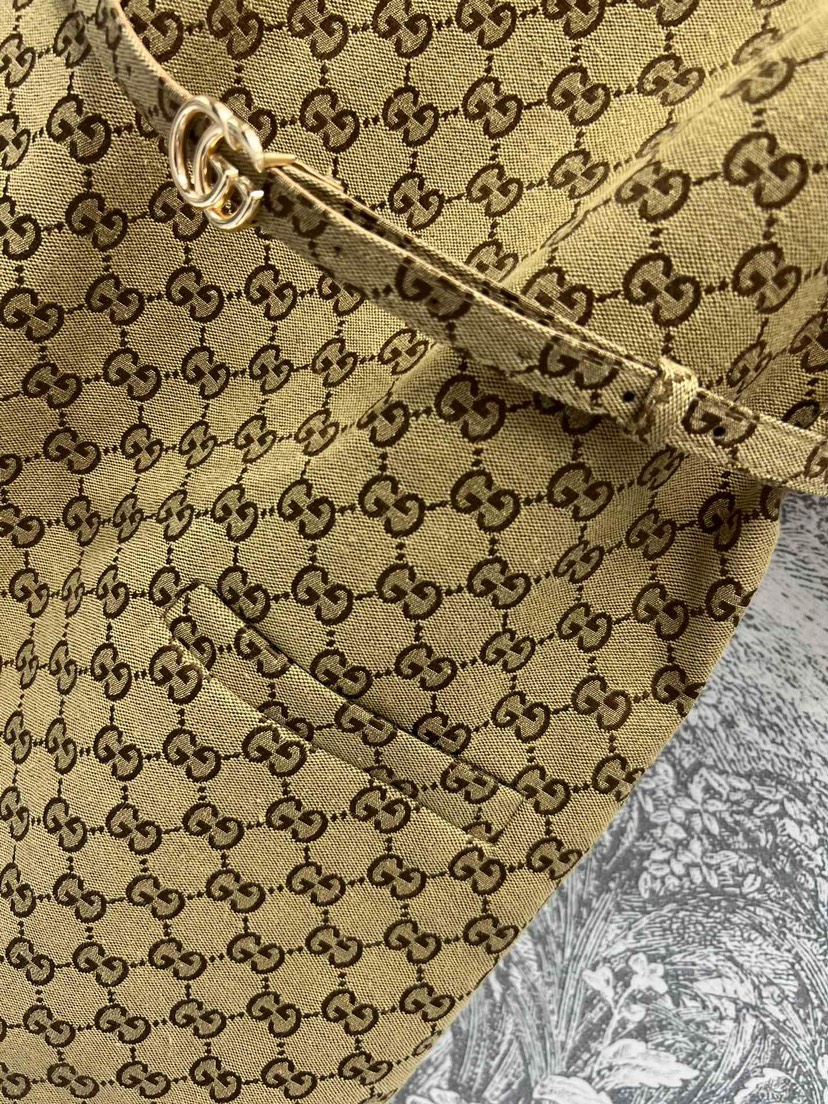 GUCC25SS Round Neck Short Sleeve Straight Dress