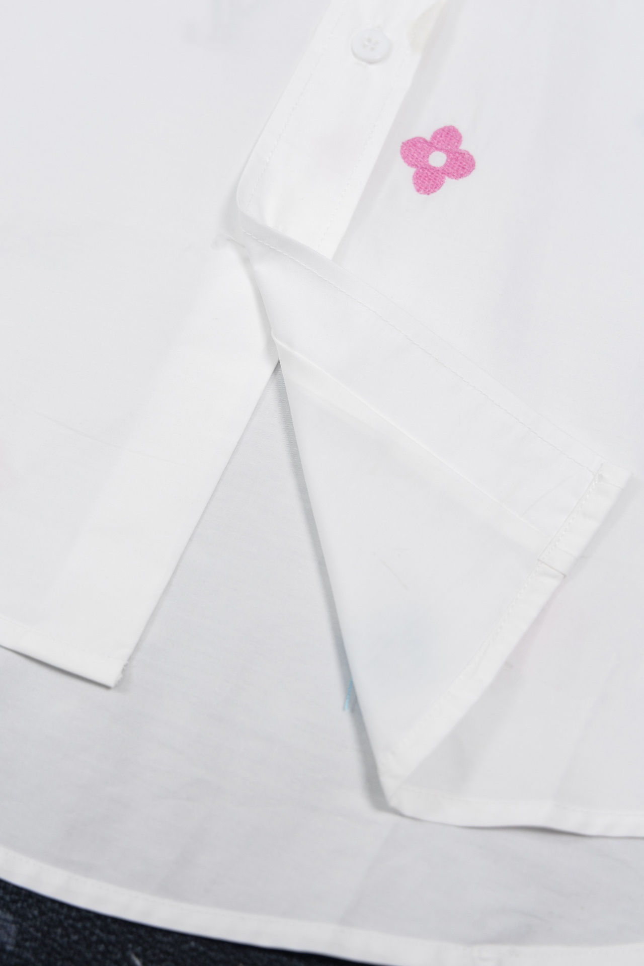 LU Pocket Patch Old Flower Embroidered Shirt Jacket