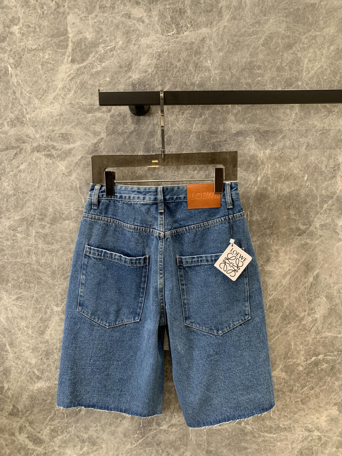 LOE denim five-quarter pants