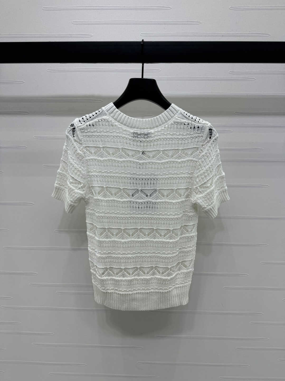 CHANE25SS Cut-out knit short sleeve