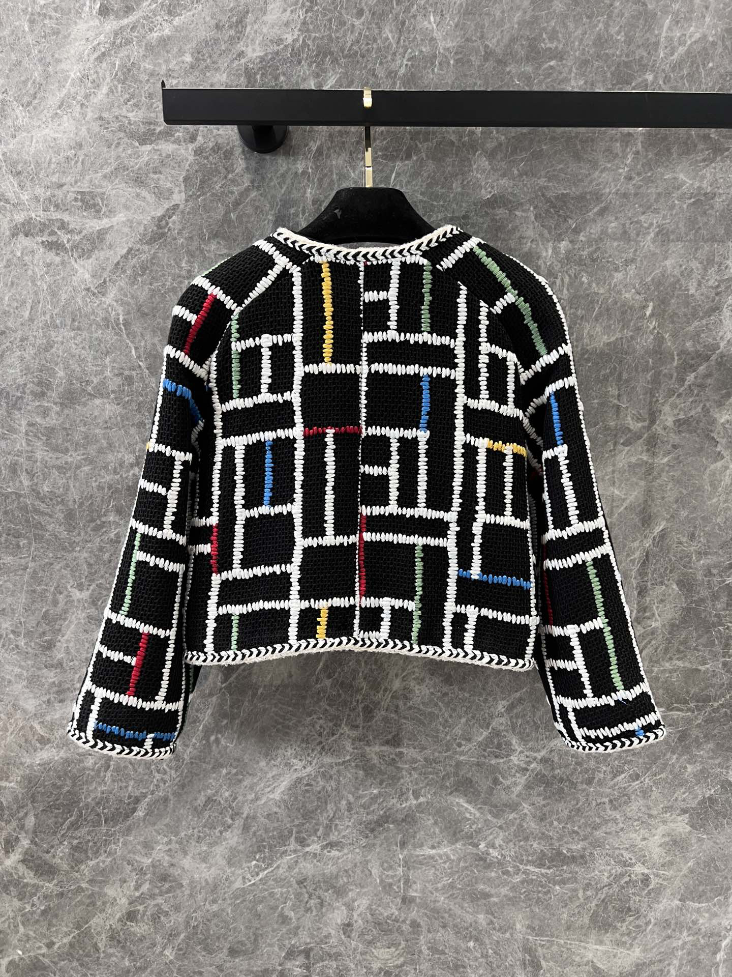 CHANE25SS colorful striped chambray jacket