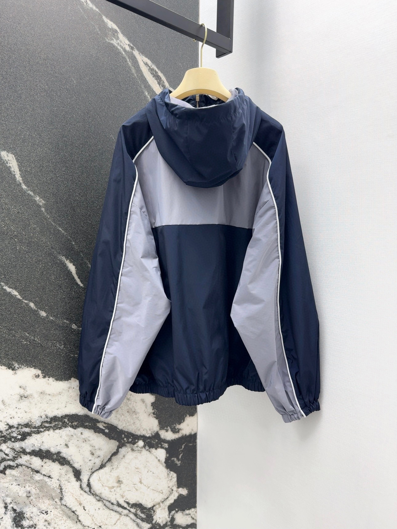MIU25SS Vintage Color Clash Sport Style Jacket Punching Jacket