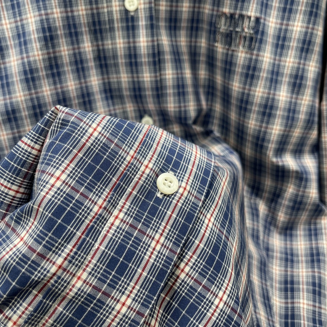 MIU25SS Plaid Jacket Coat