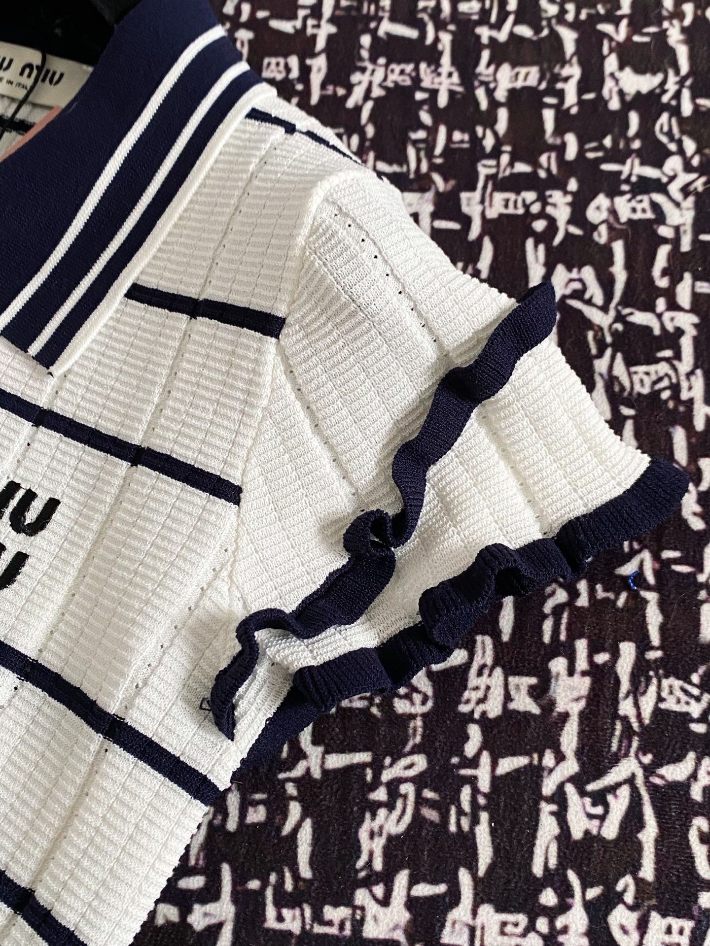 MIU25SS Embroidered Logo Short Sleeve T-Shirt