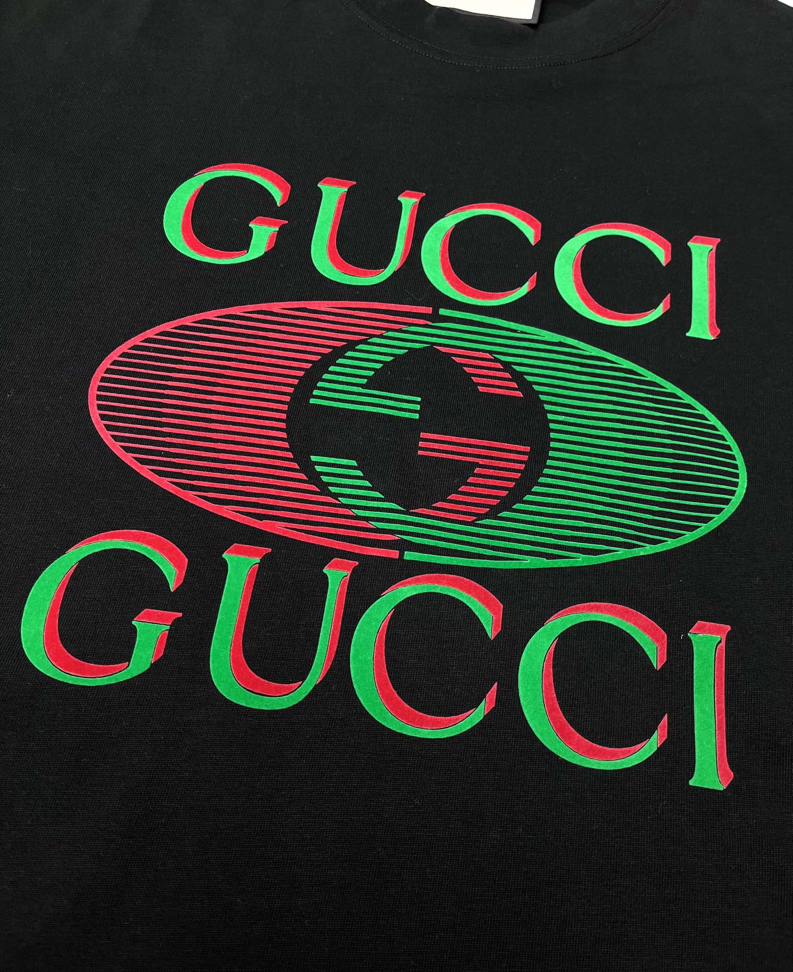 GG 25SS Color blocked large logo printed T-shirt