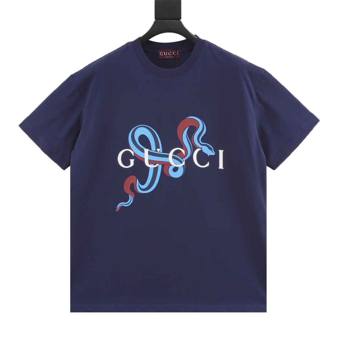 GG Snake print short sleeved T-shirt