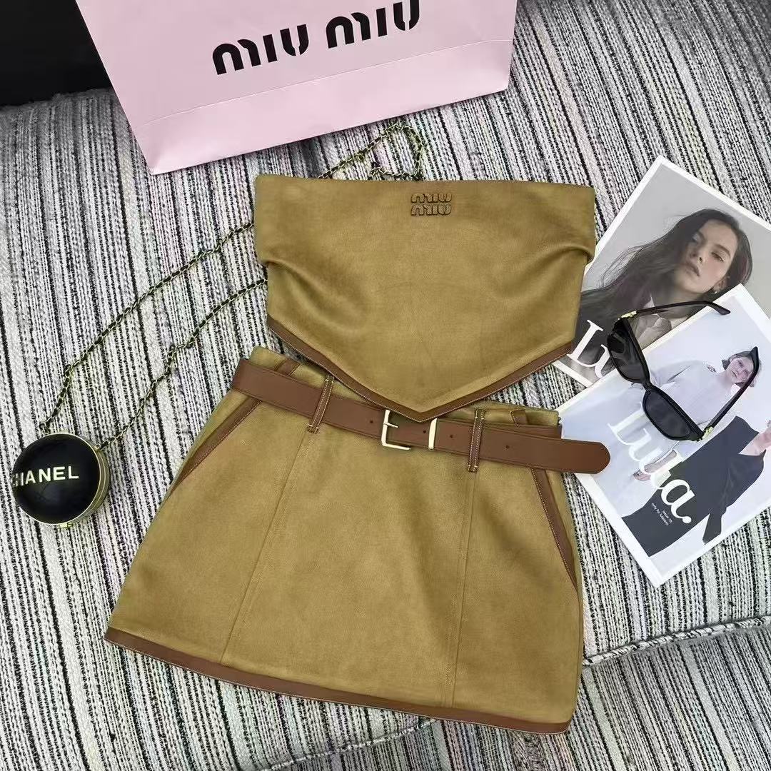 MM Brown belt short sleeve dudou