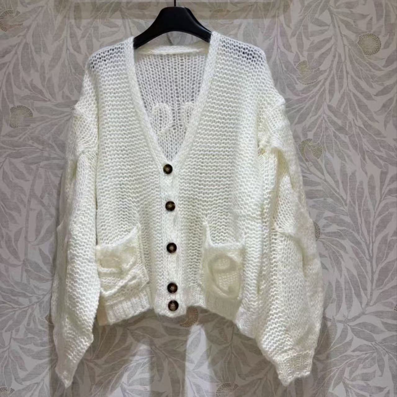 LEW Hollow-out knitted cardigan