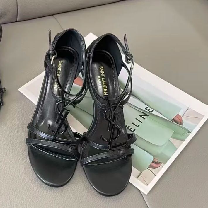 MIU Signature Logo Strappy Heeled Sandals