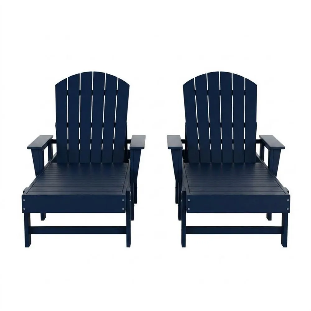 Zweiteiliges Adirondack-Stuhlset, marineblau