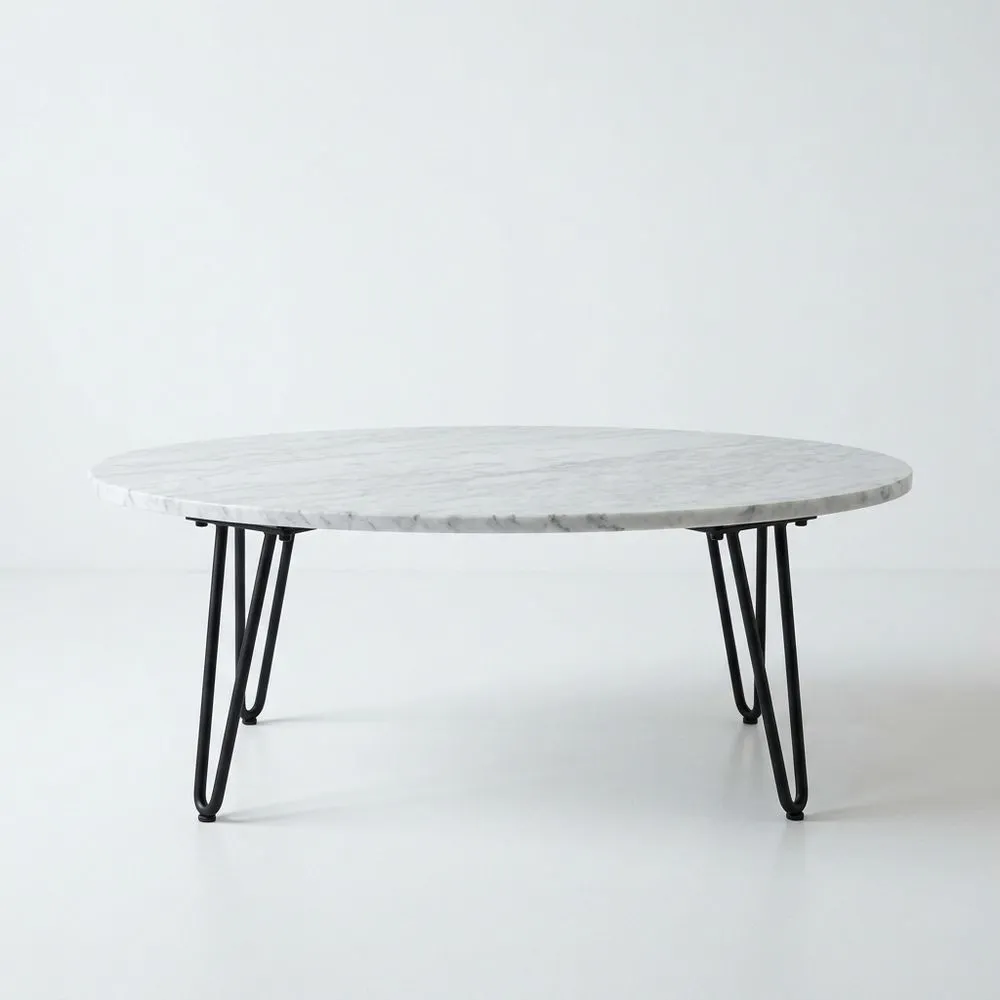 Marmor Couchtisch Rund Weiß Ø80cm