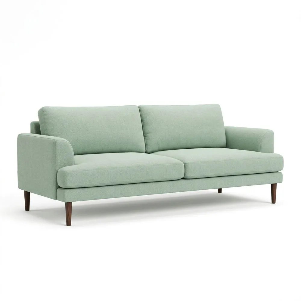 2-Sitzer Sofa aus Polyesterbezug Grün, Gesamtlänge 210 cm