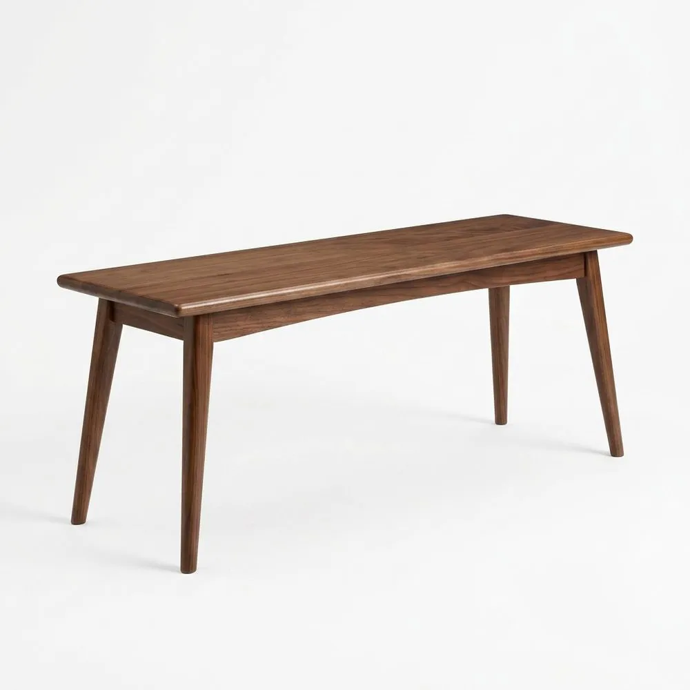 Nussbaumholzbank Dunkelbraun 120x40x45cm (LxBxH)