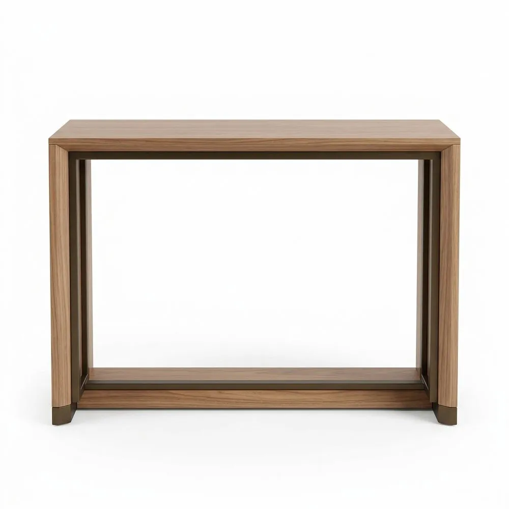 Konsolentisch Eichenholz Braun rechteckig, Breite 100 cm