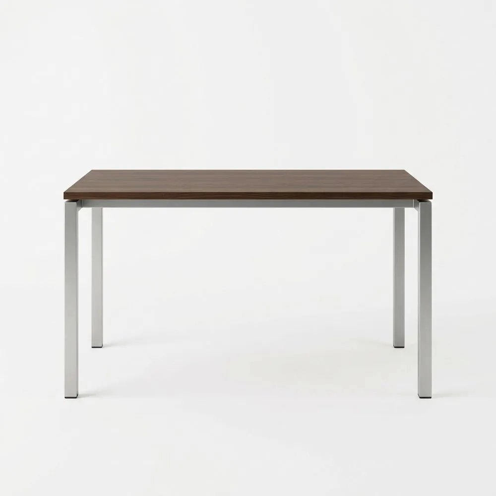 Esstisch Rechteckig Walnussfurnier Edelstahl 150x90x75 (L x B x H)cm