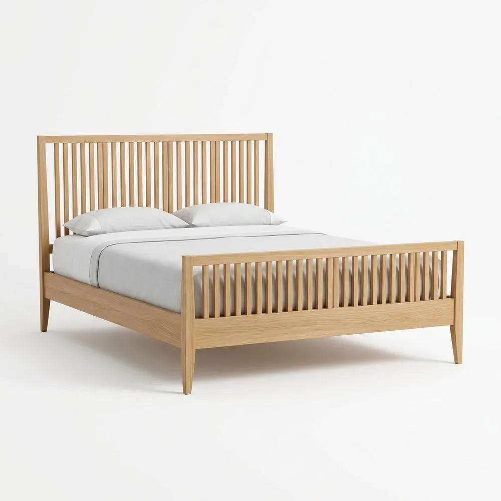 Bettgestell aus Eiche Massivholz 200x180 (Länge x Breite) cm