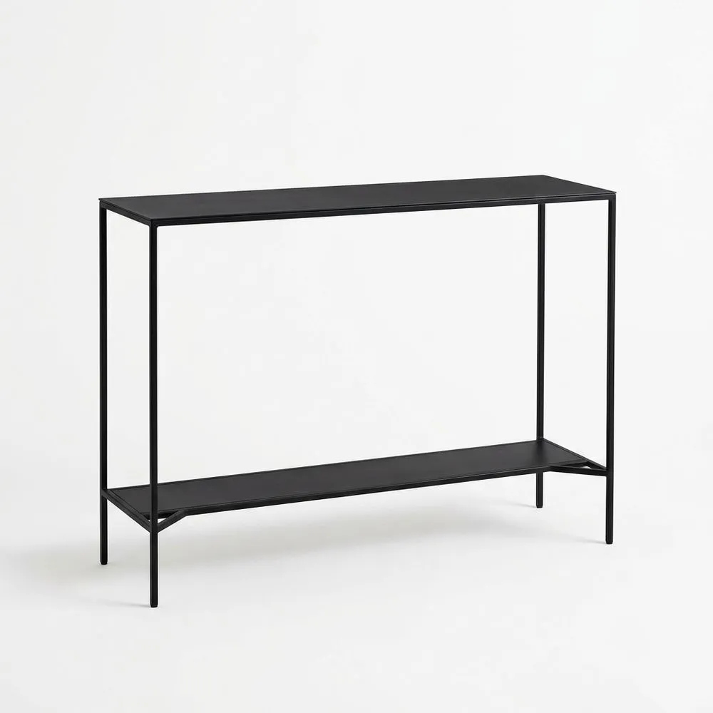Konsolentisch aus pulverbeschichtetem Stahl Schwarz