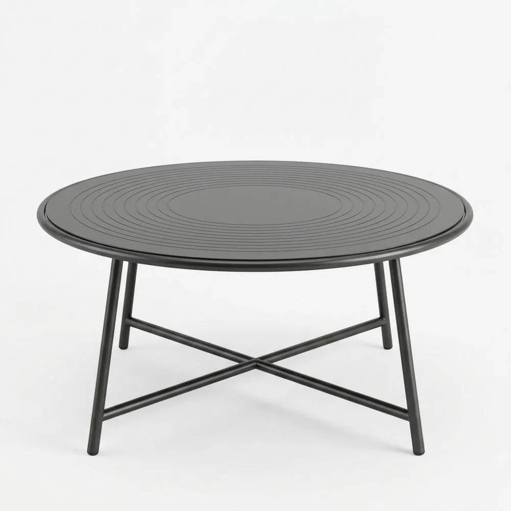 Tavolo da Caffè in Acciaio Nero QT2724866