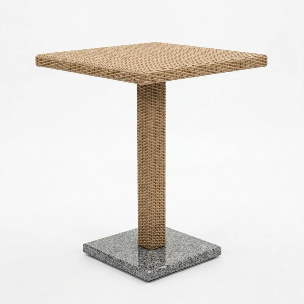 Tavolo da Esterno in Rattan Sintetico con Base in Granito HL4684896