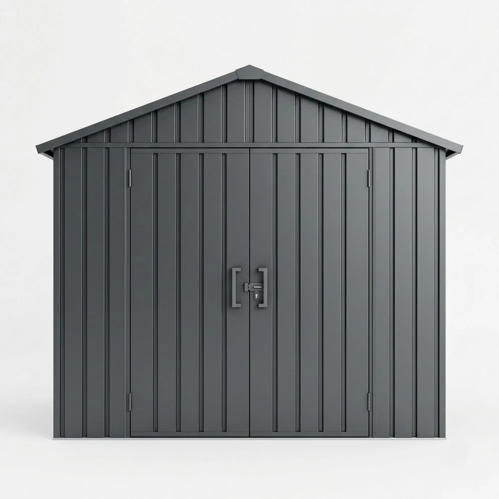 Capanno in Acciaio Zincato Verniciato a Polvere Grigio Antracite PU1670283