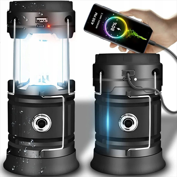 Ηλιακό Επαναφορτιζόμενο Φανάρι Κάμπινγκ + Φακός | CAMPGLO