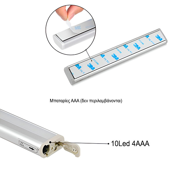 Φως LED με αισθητήρα κίνησης – αυτόματη ενεργοποίηση/απενεργοποίηση, χωρίς καλώδια | LUMICOM