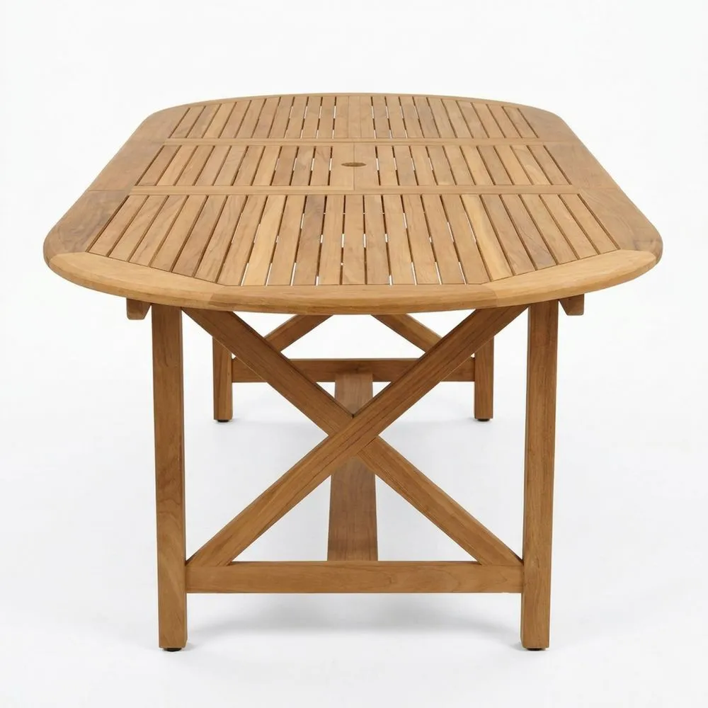 Tavolo da Giardino in Teak Rettangolare 180x100x75cm