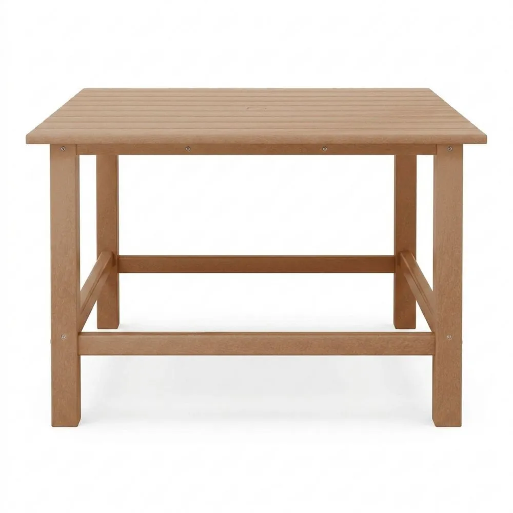 Tavolo da Esterno in Legno di Eucalipto Quadrato 75x75x45 cm