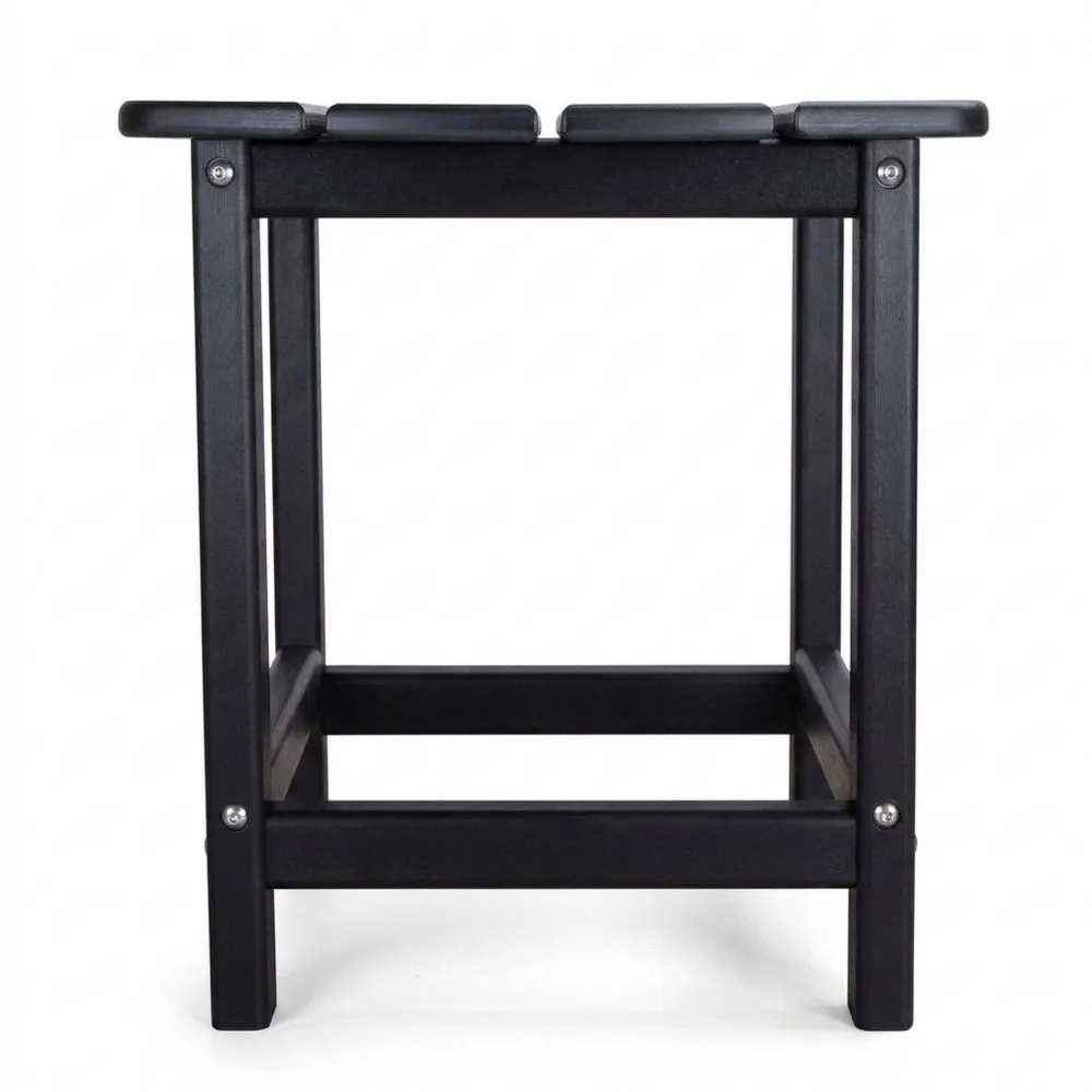 Sgabello in Legno Massello Nero