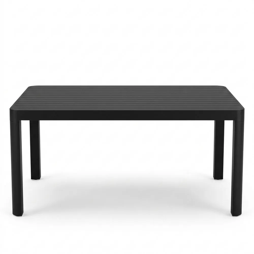 Tavolo Rettangolare in Plastica Nero 138x78x72 cm