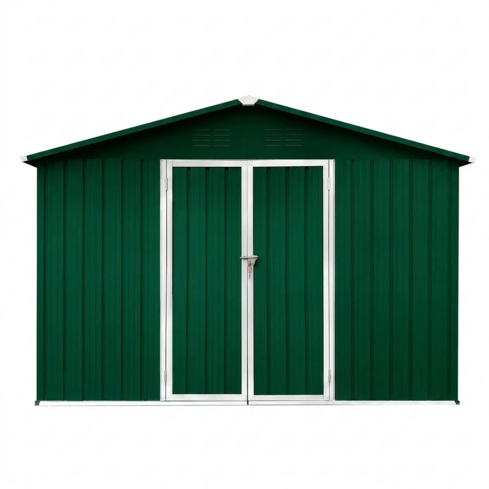 Casetta da giardino in acciaio zincato verde