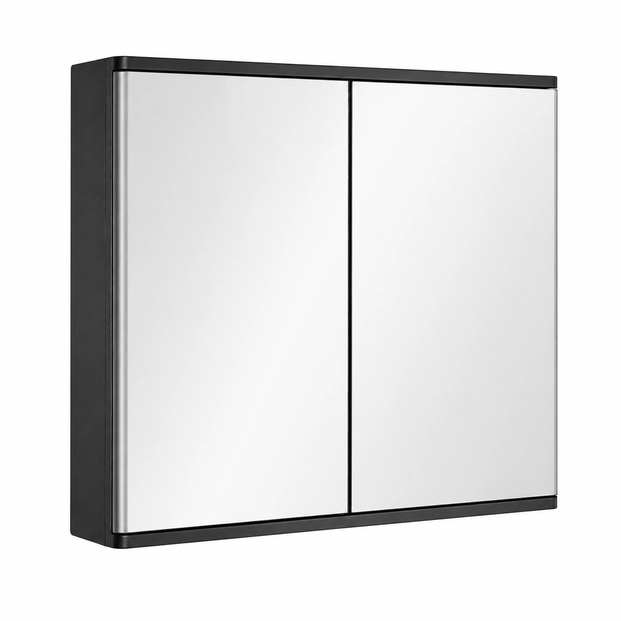 Armario de bano con espejo de pared 60x60 cm diseno minimalista blanco-grabano