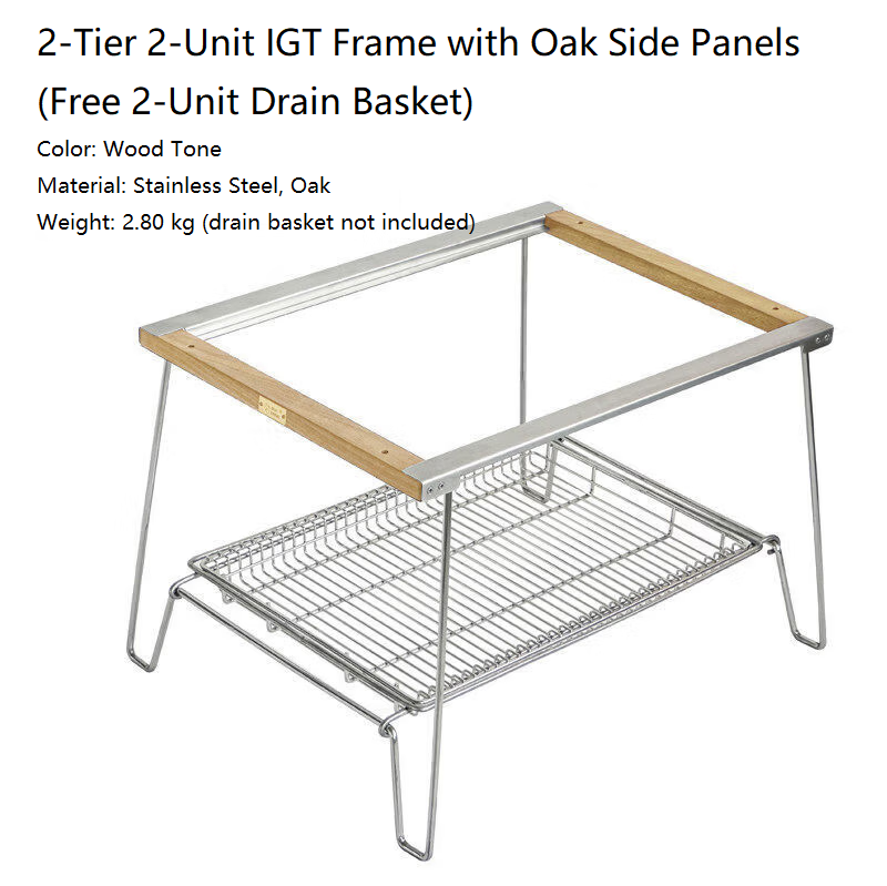 Folding Camping Table Set, 1+2 Unit Interconnectable IGT Frame, Portable Camper Table for Korean BBQ Restaurant & Multi-Function Outdoor Use
