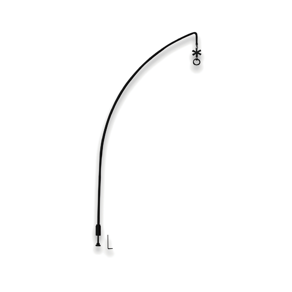 IGT Curved Lantern Pole Black