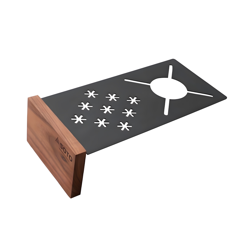 Walnut Spider Stove Top Board Black Snowflake