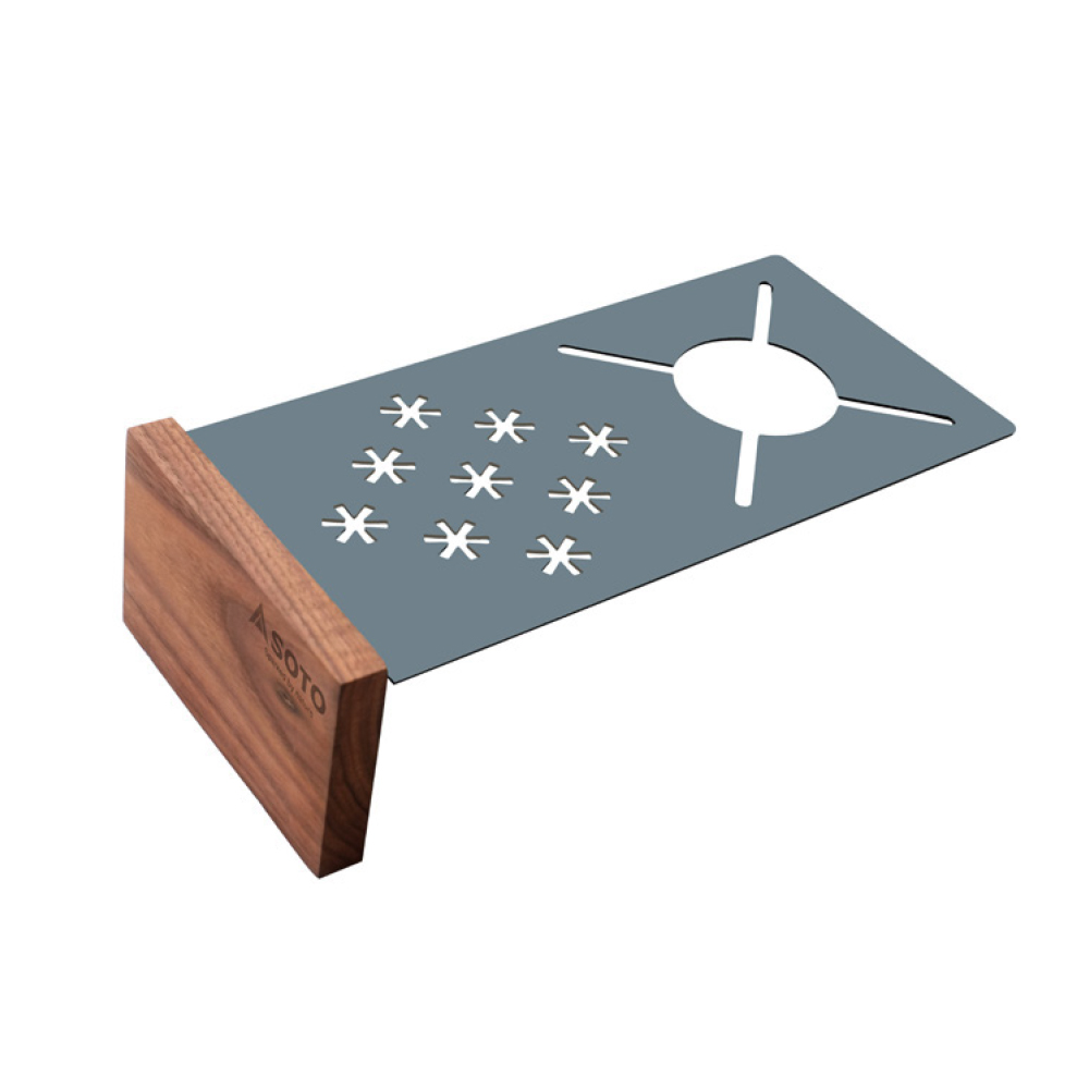 Walnut Spider Stove Top Board Gray Green Snowflake