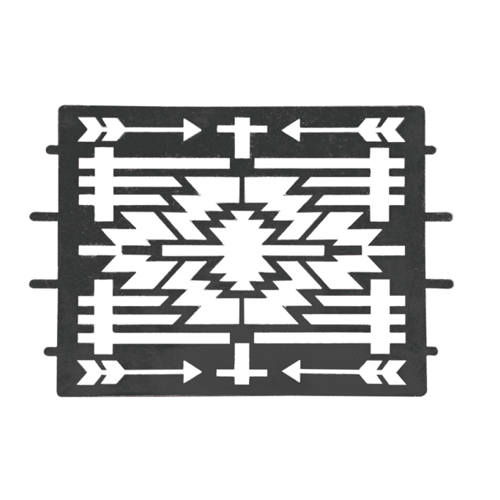 Black Stove Shield Indian Pattern