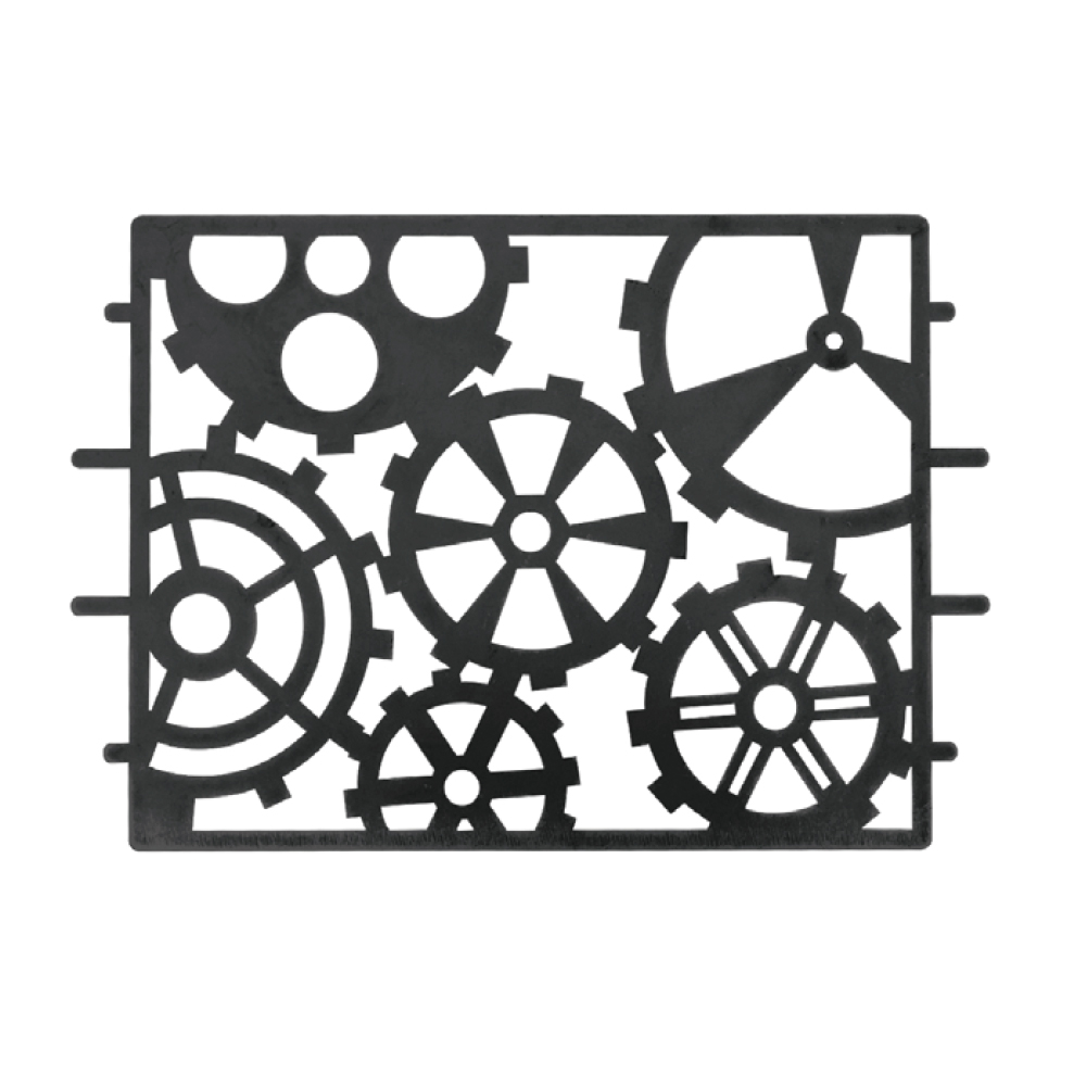 Black Stove Shield Gear Pattern