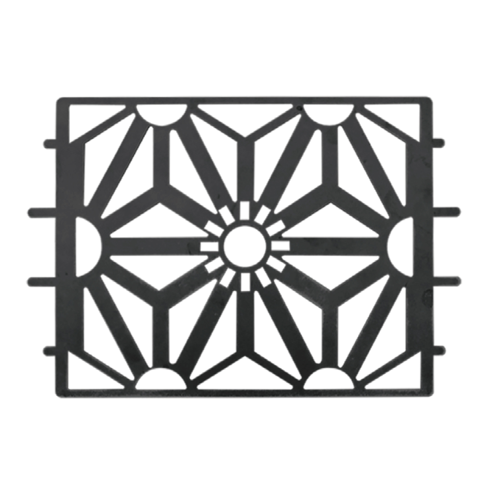Black Stove Shield Kaleidoscope Pattern