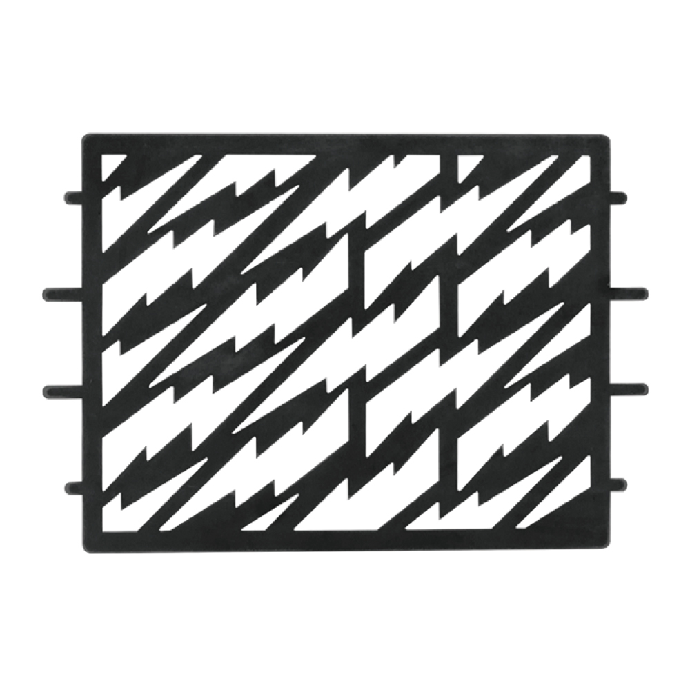 Black Stove Shield Lightning Pattern