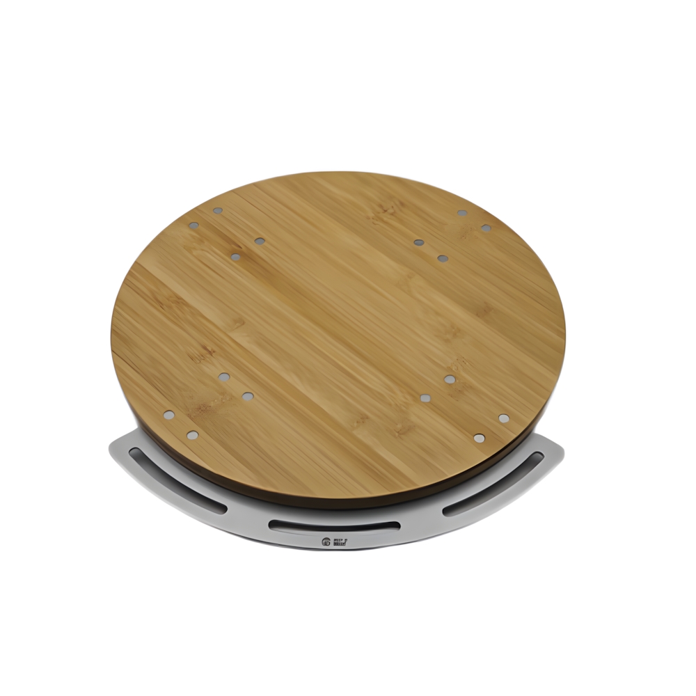 Bamboo Wood Round Table With Stand