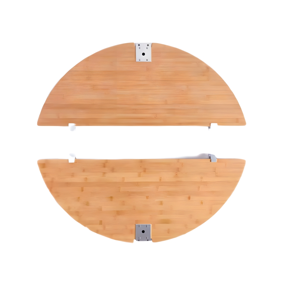 Bamboo Wood Semi-Circular Board Pair For 4-Unit