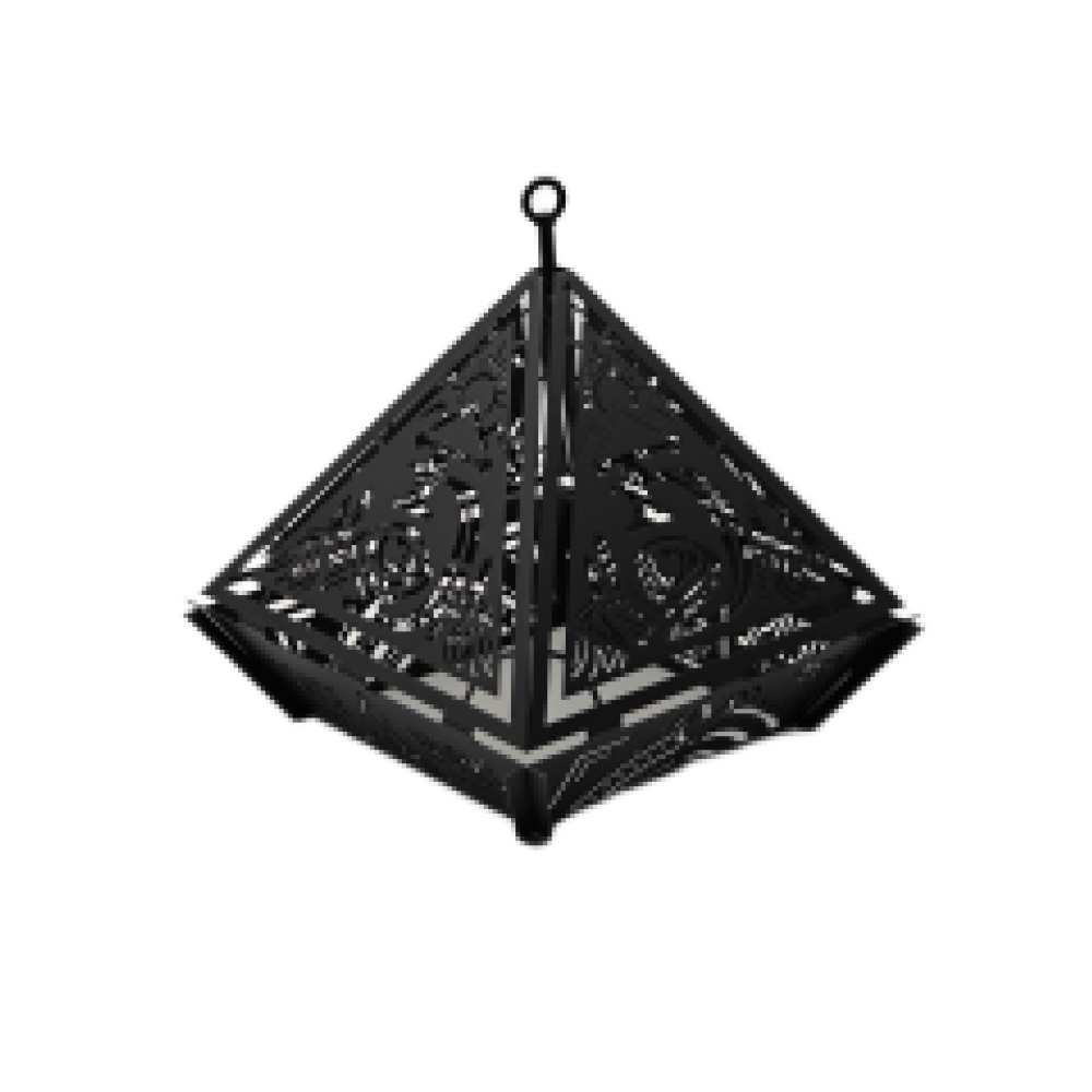 Silver Large Pyramid Lantern Shade