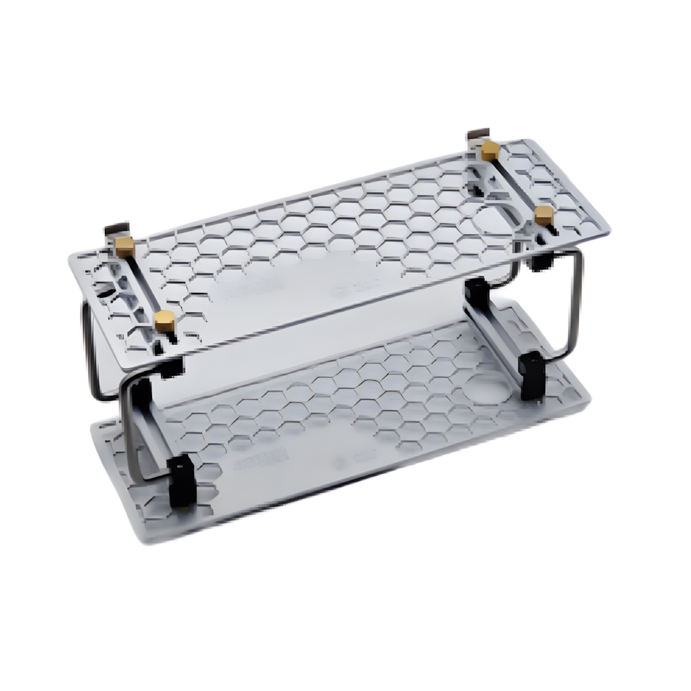 25L Open Storage Box Side Double Shelf, Silver
