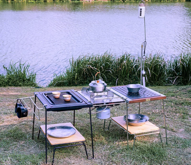 3-Unit Foldable Tactical Table for BBQ & Outdoor Kitchen