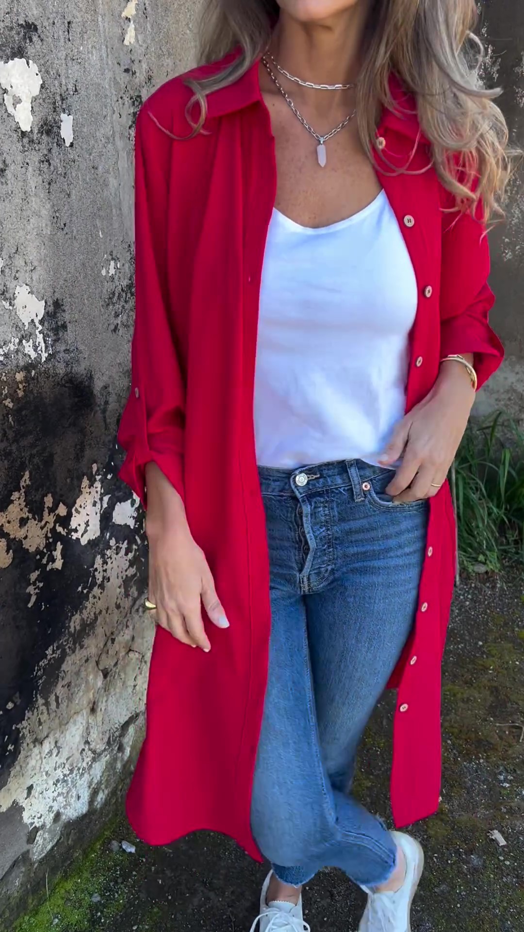 🔥LAST DAY 50% OFF🔥Women's Casual Lapel Solid Color Shirt Coat-retrostrom