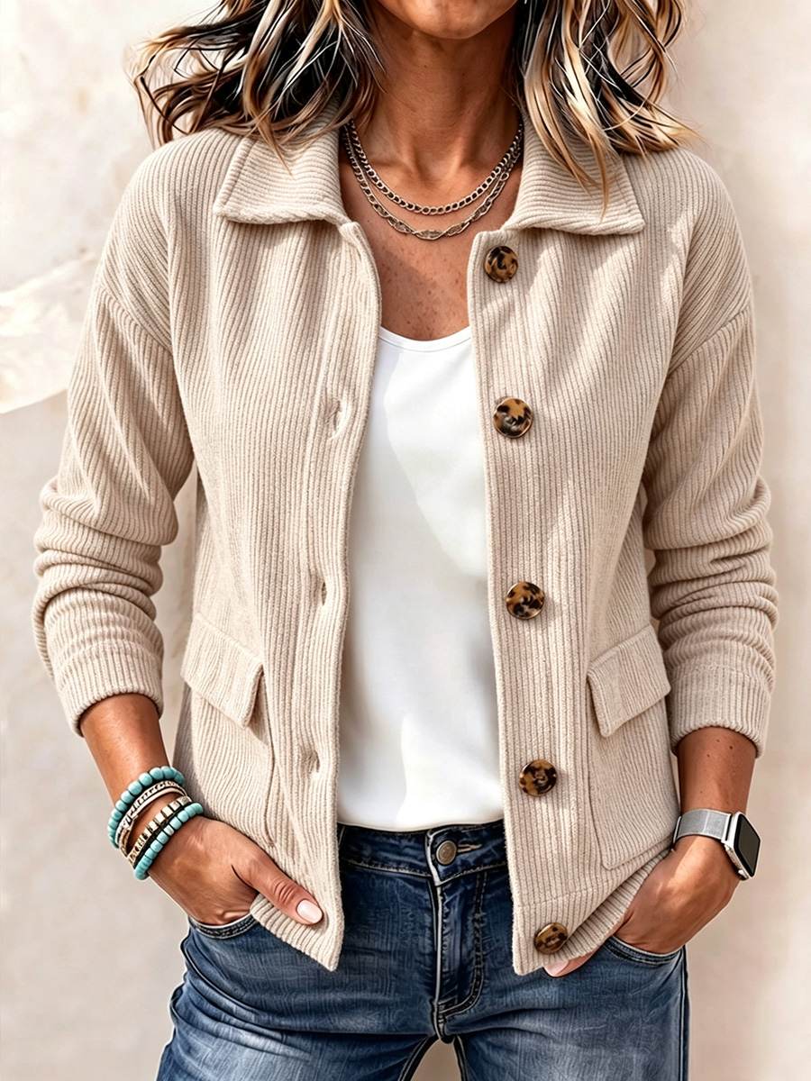 New Arrivals 🔥 Casual Lapel Pocket Corduroy Jacket