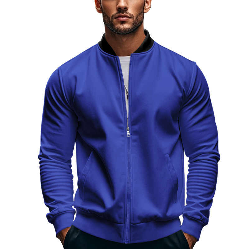 Men's Casual Lapel Zipper Baseball Jacket-retrostrom