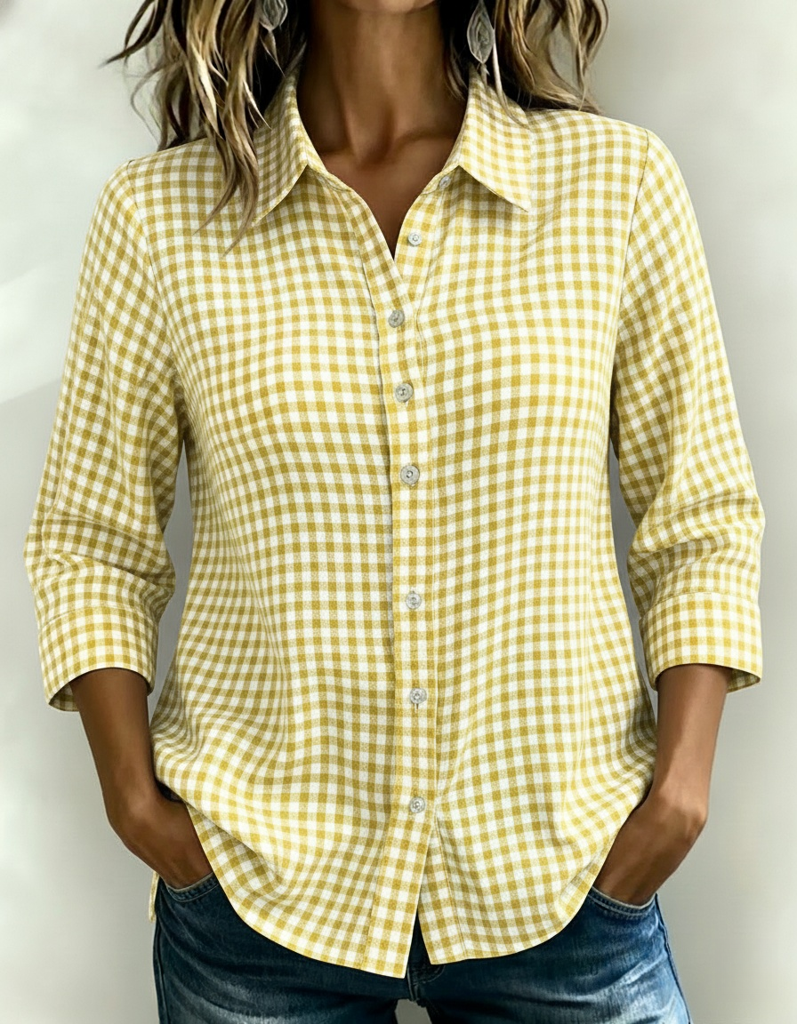 New Arrivals🔥Women's Gingham Check Button-Down Shirt