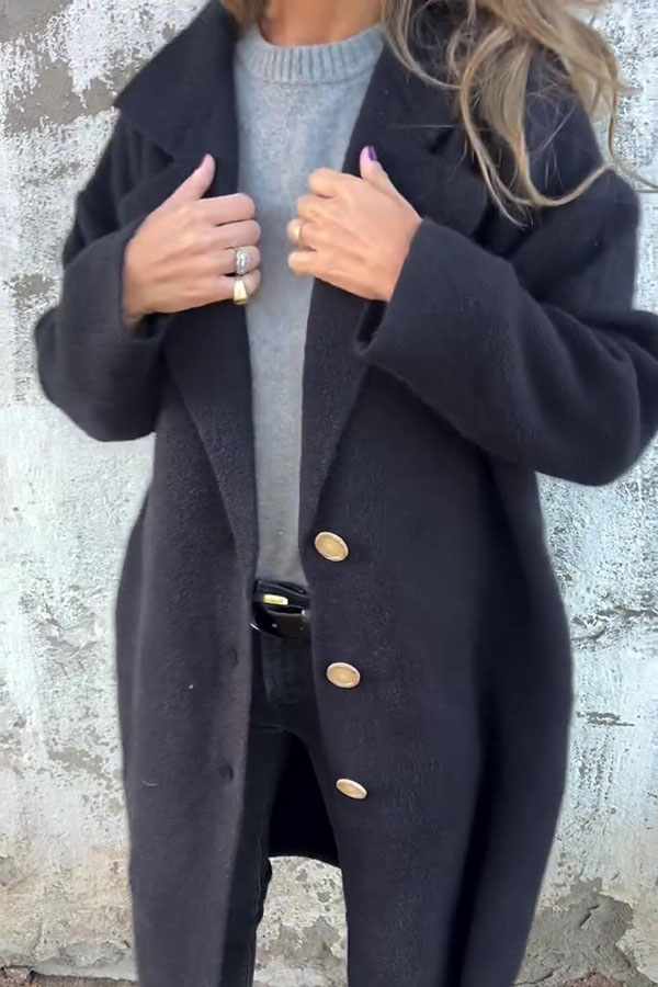 CLEARANCE SALE🔥Solid Color Lapel Long Sleeve Loose Casual Jacket- 48% OFF-retrostrom